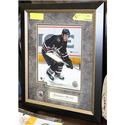 FRAMED FERNANDO PISANI OILERS PHOTO