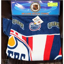DELUXE OILERS BEACH TOWEL