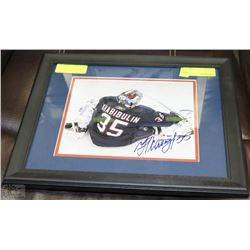 NIK KHABIBULAN AUTOGRAPHED AND FRAMED OILERS