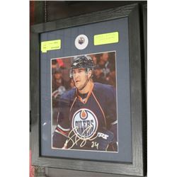 STEVE STAIOS AUTOGRAPHED AND FRAMED OILERS PHOTO