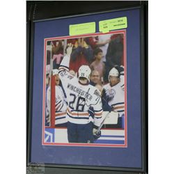 BRAD WINCHESTER AUTOGRAPHED AND FRAMED OILERS