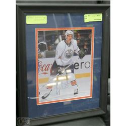 KYLE BRODZIAK AUTOGRAPHED AND FRAMED OILERS PHOTO