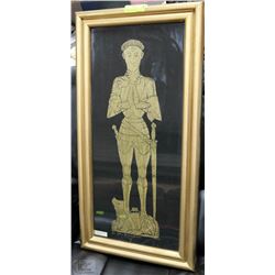 ORIGINAL BRASS RUBBING OF SIRE JOHN BERNARD FROM