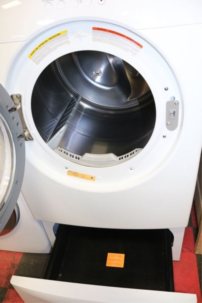 SAMSUNG FRONT LOADER DRYER WITH DRAWER PEDESTAL