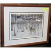 Image 1 : RANKIN PRINT OF A WOLF "MYSTIC CALL" FRAMED