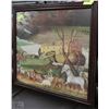 Image 1 : FRAMED PRINT- "NOAH'S ARK" MEASURES 28"X33"