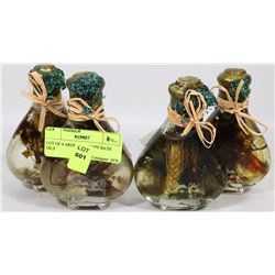 LOT OF 4 AROMATHERAPY BATH OILS