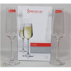 NEW SPIEGELAU CHAMPAGNE GLASSES (SET OF 2)