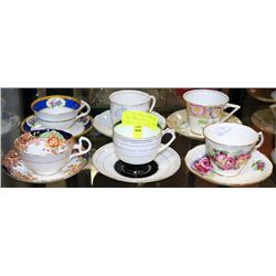 6 BONE CHINA TEA CUP SETS