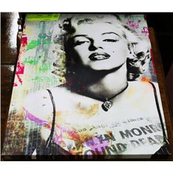 MARILYN MONROE ON CANVAS  16" X 12 "