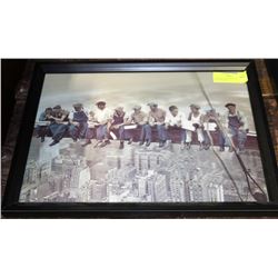 3D FRAMED PICTURE OF "LUNCH ON A SKYSCRAPER"