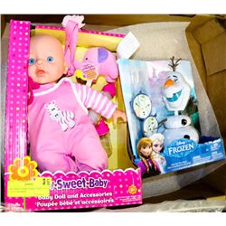 MY SWEET BABY DOLL COMES WITH 4 ACCESSORIES