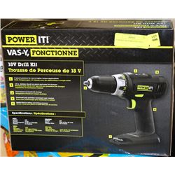 POWER IT 18V CORDLESS DRILL