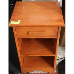 WOOD PHONE TABLE 16"X14"X28"H