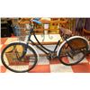 Image 1 : 1940'S CRUISER BIKE WITH BASKET, PAINTED RIMS