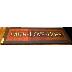 CANVAS PRINT OF FAITH, LOVE, HOPE