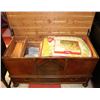 Image 1 : VINTAGE CEDAR LINED CHEST WITH CONTENTS