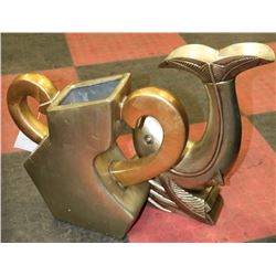 FISH DECORATIVE SILVER LEAF ORNAMENT & VASE