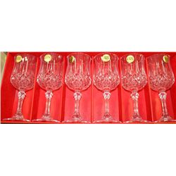 6 VINTAGE CRISTAL MADE IN FRANCE GLASSES