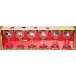 6 VINTAGE CRISTAL MADE IN FRANCE GLASSES