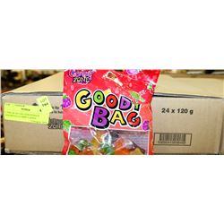 CASE OF 24-120G GOODYBAGS ASSORTED GUMMY CANDY