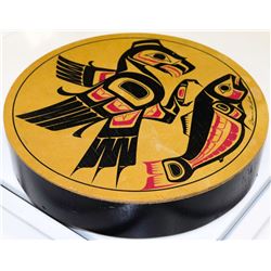CLARENCE WELLS HOOP DRUM BOX HAIDA ART