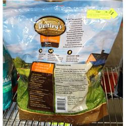2 LARGE PACKAGES OF DENTLEYS NATURE CHEWS, PIG