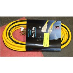 EXTREME DUTY 25' EXTENSION CORD WITH ILLUMINATED