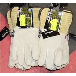 6 PAIRS OF SIZE L 100 GRAM GRAIN LEATHER GLOVES
