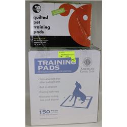 2 BOXES OF PET TRAINING PADS