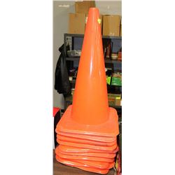 10 LARGE TRAFFIC CONES