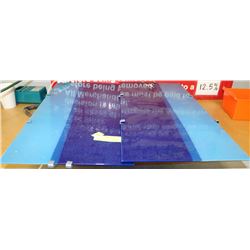 SET OF 2 TWO TONE BLUE LAMPS