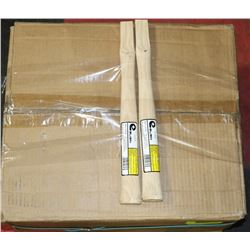 CASE FULL OF WOODEN HAMMER HANDLES