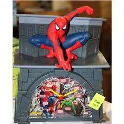 SPIDERMAN CLOCK PIGGY BANK
