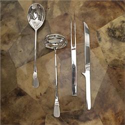 Vico Magistretti silver serving set