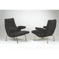 Erberto Carboni Delfino lounge chairs, pair