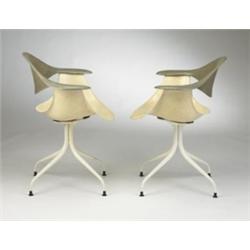 George Nelson DAF armchairs, pair