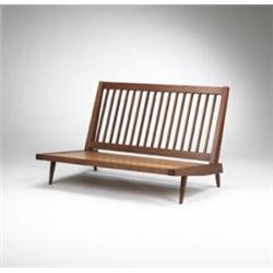 George Nakashima Slat-back armchair and otto