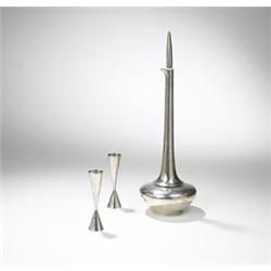 Gorham decanter and two cups