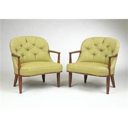 Edward Wormley Janus lounge chairs, pair