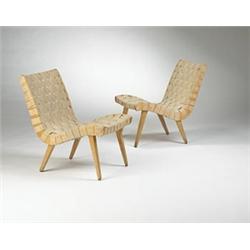 Jens Risom 654L side chairs, pair