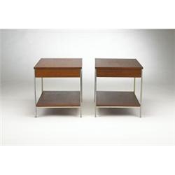 George Nelson end tables, pair
