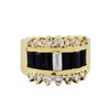 Image 2 : 14KT Yellow Gold 1.80ctw Sapphire and Diamond Ring