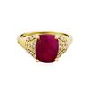 Image 2 : 14KT Yellow Gold 4.92ct Ruby and Diamond Ring