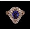 Image 2 : 14KT White Gold 1.46ct Tanzanite and Diamond Ring