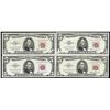 Image 1 : Lot of (4) 1963 $5 Red Seal Legal Tender Notes