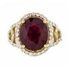 Image 2 : 14KT Yellow Gold 8.23ct Ruby and Diamond Ring