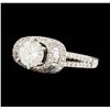 Image 2 : 18KT White Gold 1.53ctw Diamond Ring