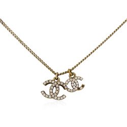 Authentic Chanel Double Logo Adjustable Necklace