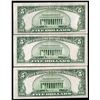 Image 2 : Lot of (3) 1934C $5 Silver Certificate Notes